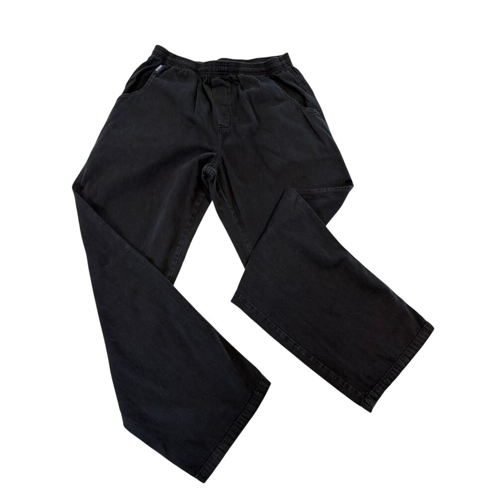 Crazy Shirts Black Elastic Waist Drawstring Casual Pants Men's XL 31" Inseam